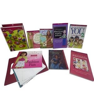 American Girl Book/Craft Lot of 8 items- ring craft, books, paper dolls